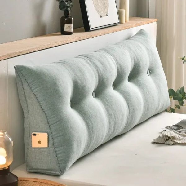 coussin tête de lit vert