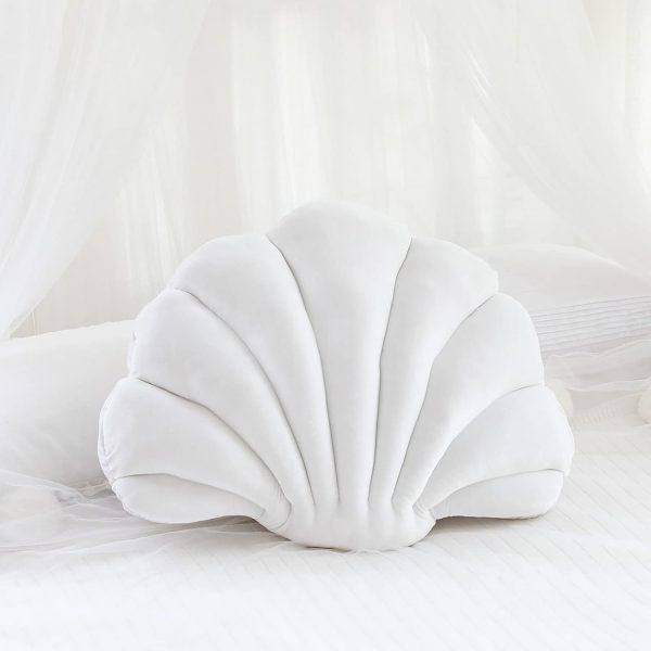 coussin coquillage blanc