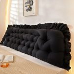 coussin tête de lit noir élégant