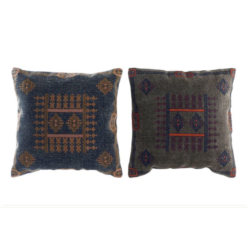 coussin bleu orange arabe