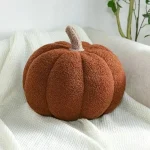 coussin citrouille marron