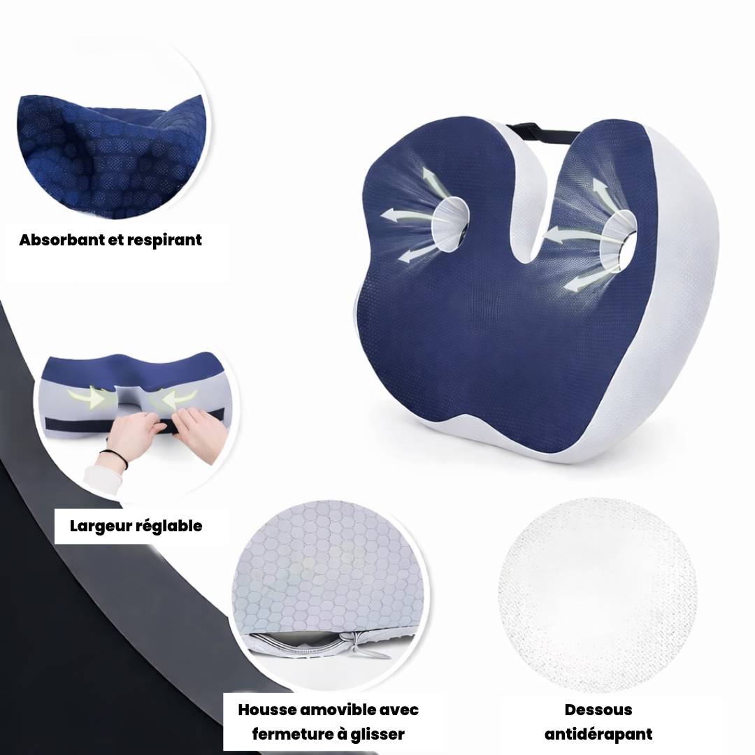 Coussin-anti-escarre-coccyx-a-memoire-de-forme-avec-ses-caracteristiques
