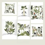 Coussin animaux jungle pour ambiance et decor interieur