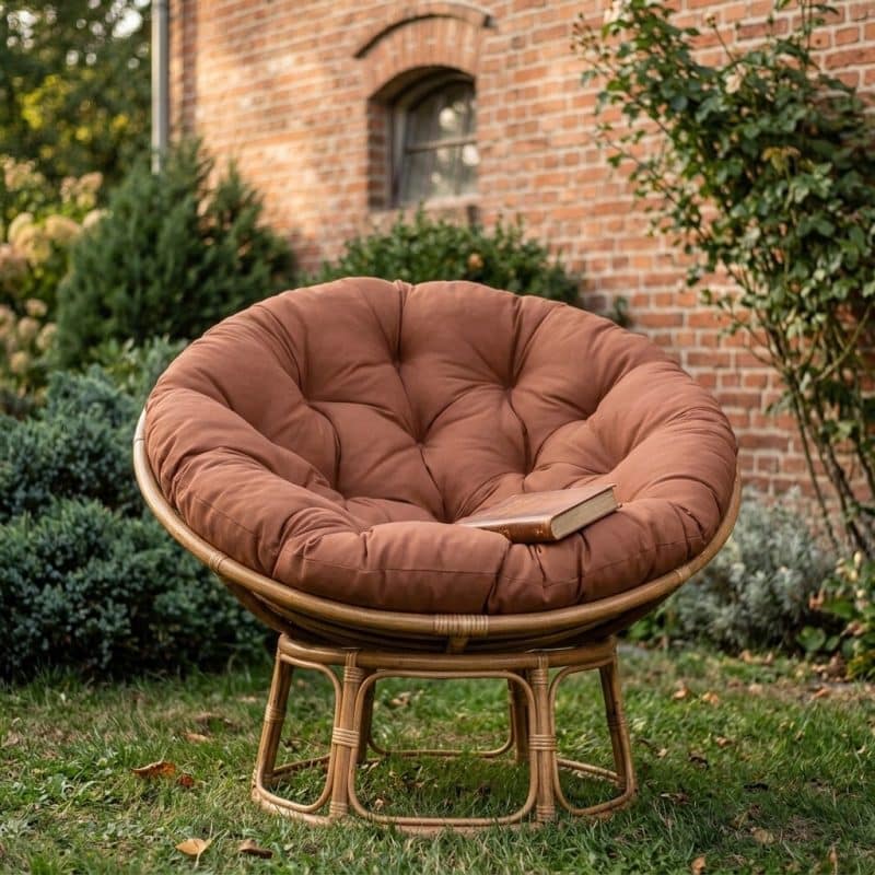 Grand coussin d'assise rond et moelleux - Ø60 cm