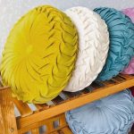 coussin en velours rond