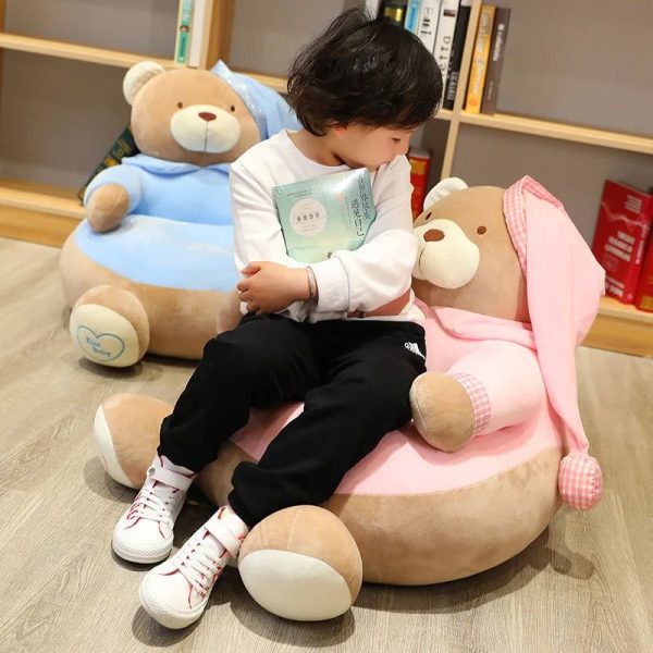 Coussin pouf enfant en peluche
