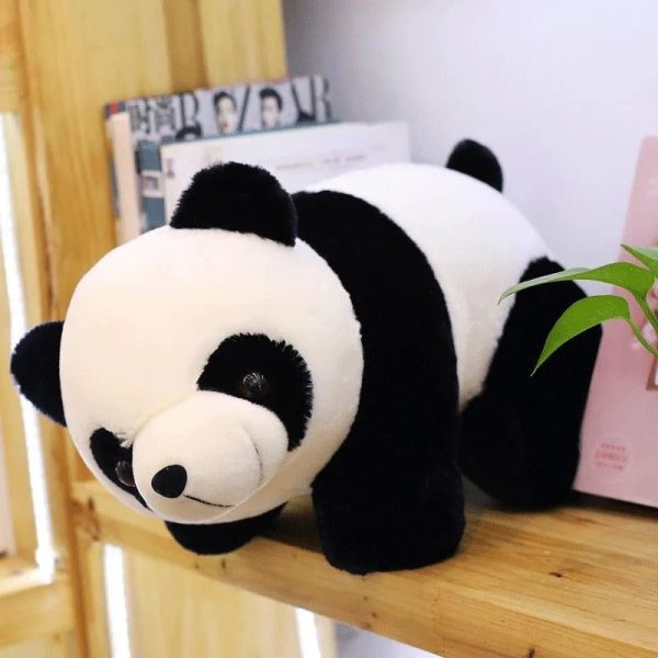 Coussin peluche panda élégant