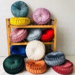 coussin rond velours