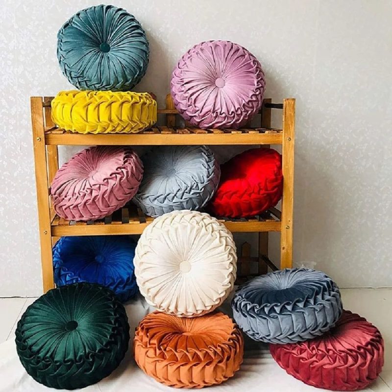 coussin rond velours