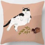 coussin moelleux chat illustration