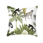 Coussin motifs palmiers