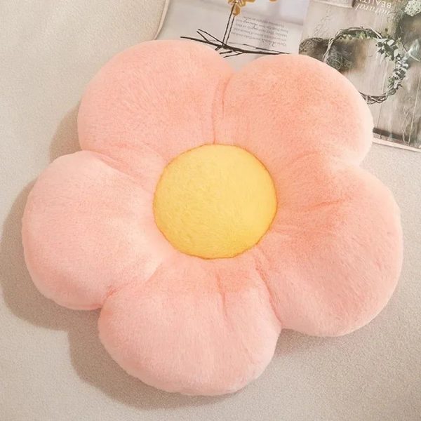 coussin fleur rose