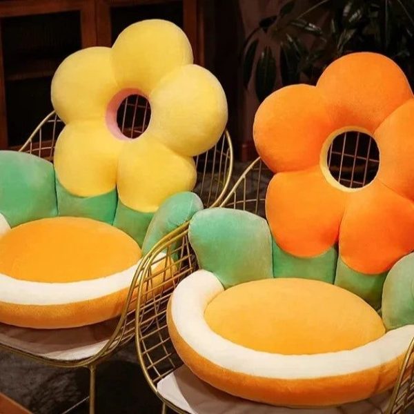 coussin bébé fleur coloré