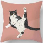coussin enfant chat drôle