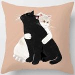 design artistique coussin chat
