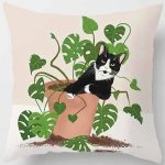 coussin chat décoration intérieure