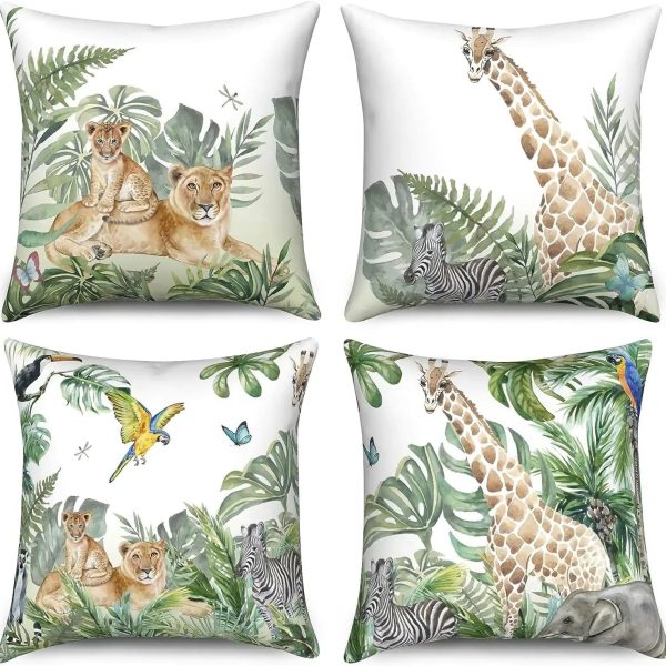 coussin animaux savane