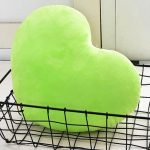 coussin coeur vert