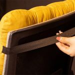 coussin jaune pour fauteuil