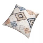 Coussin marocain blanc motifs