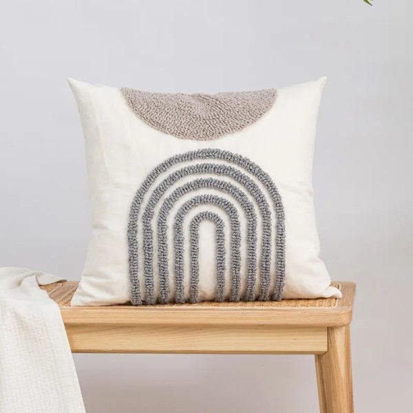 coussin boheme blanc
