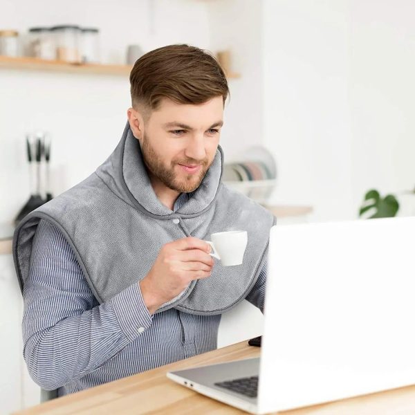 coussin chauffant gris dos