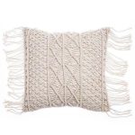 coussin crochet blanc