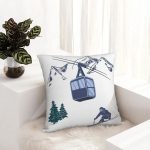 coussin déco carré montagne