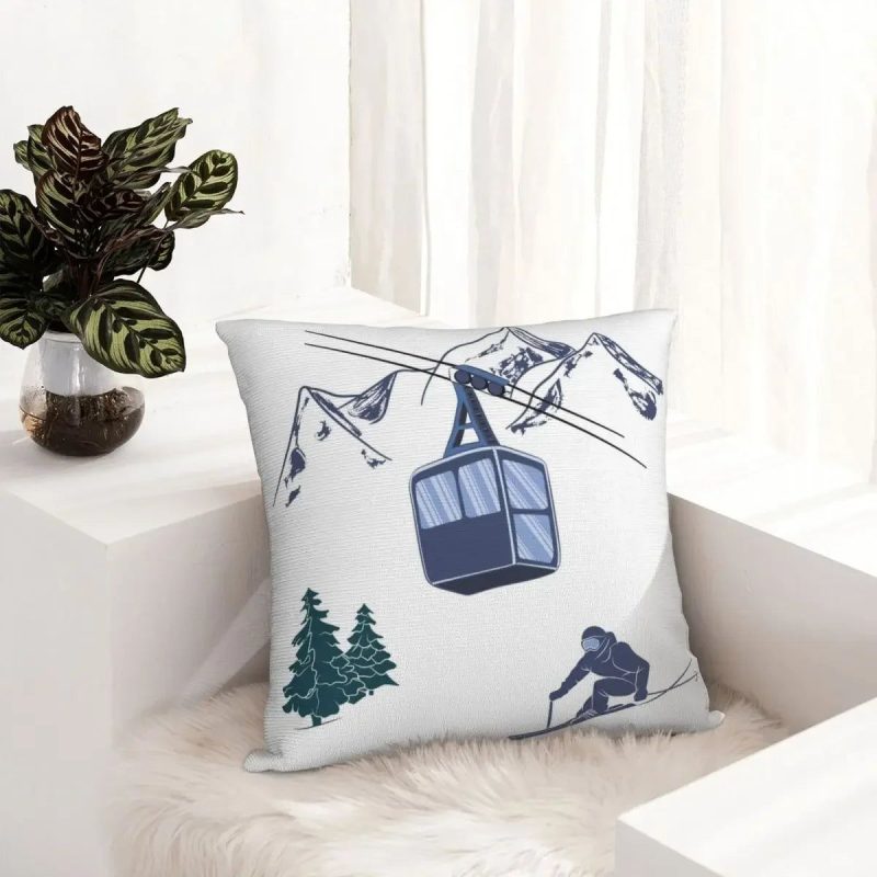 coussin déco carré montagne