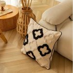 coussin chic noir et blanc