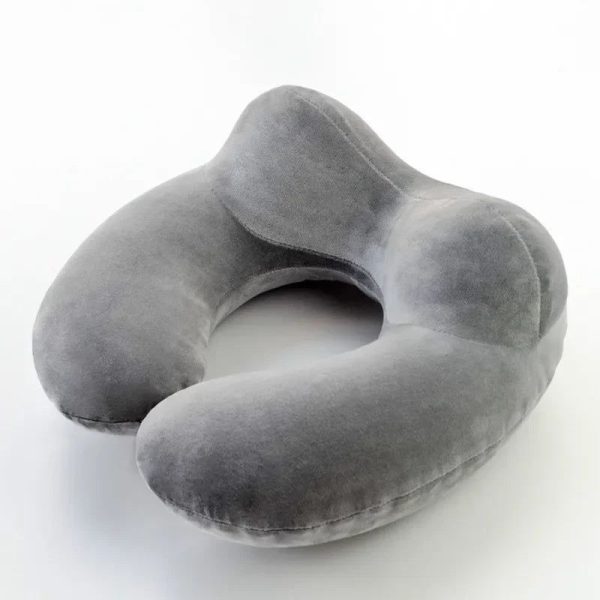 coussin nuque avion gris
