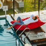 Coussin piscine coloré