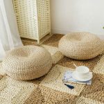 coussin en paille naturel