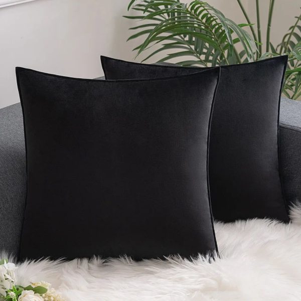 coussins velours noir